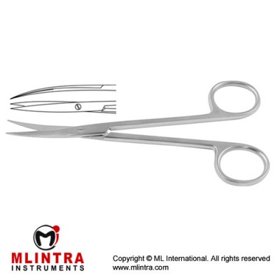 Metzenbaum Dissecting Scissor Curved - Sharp/Sharp - Toothed Stainless Steel, 14.5 cm - 5 3/4"